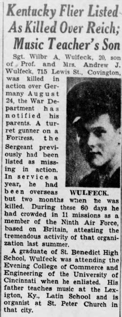 Sgt Wilbur A Wulfeck 1924 1944 Find A Grave Memorial