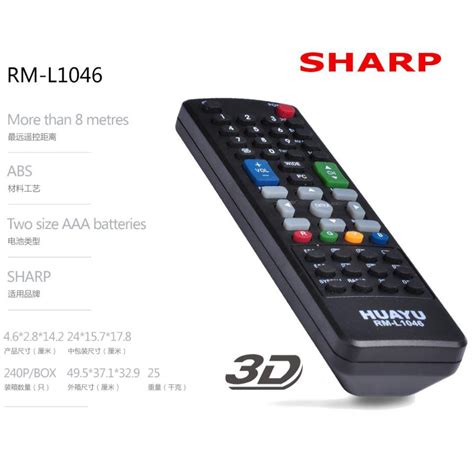 Sharp Led Lcd Tv Remote Control Replacement Spare Unit D Av Spare Free