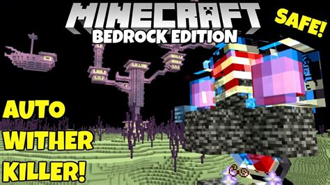 Minecraft Bedrock Safe Automatic Wither Killer Tutorial MCPE PC Xbox