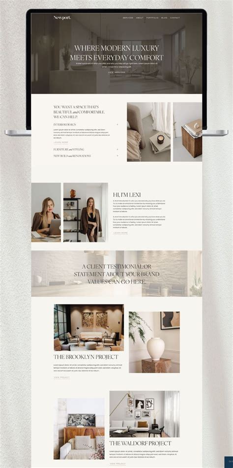 Web Design Inspiration For Luxury Interior Designer In Interior