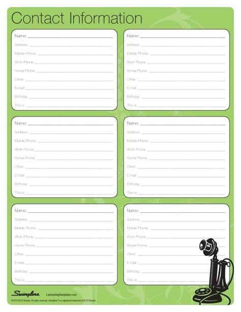 21 Free 24 Free Contact List Templates Word Excel Formats