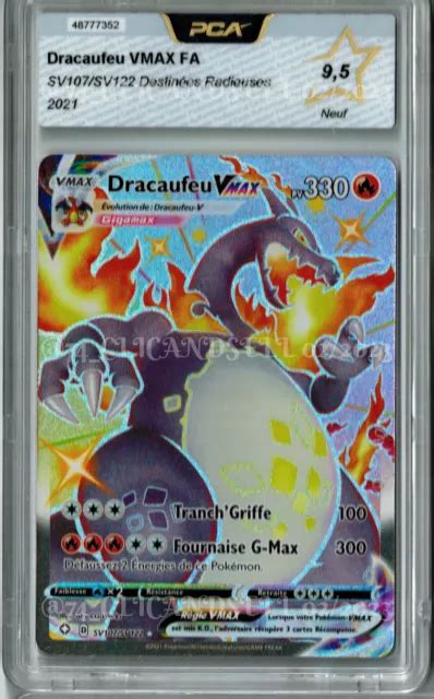 CARTE POKÉMON PCA Dracaufeu SV107 SV122 VMAX Destinées Radieuses FR 9 5