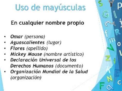 Video 1 Ejemplos Del Uso De Mayusculas Y Minusculas YouTube