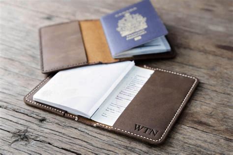 Passport Holder Passport Book Cover Personalized Leather Etsy