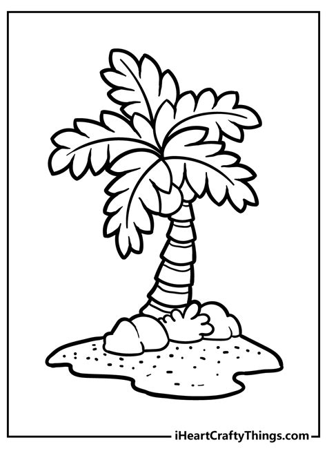 Palm Leaf Coloring Page Printable