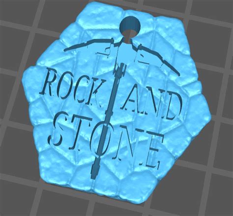 Stl File Deep Rock Galactic Rock And Stone Keychain 🪨・3d Print Model To Download・cults