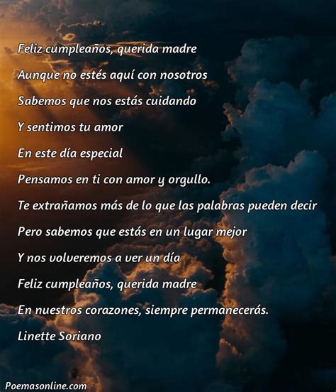 Mejores Poemas De Cumplea Os Para Una Madre Fallecida Poemas Online