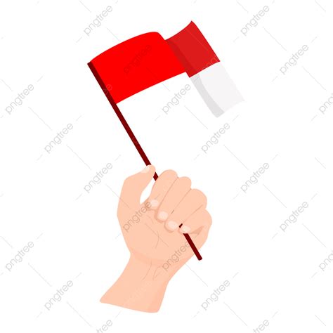 Hand Holding Flag Vector Hd Png Images Hand Holding Indonesia Flag