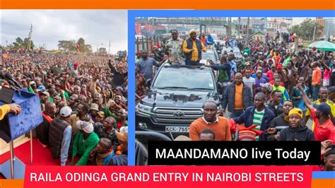 Raila Odinga Grand Entry In Nairobi Streets Maandamano Wednesday