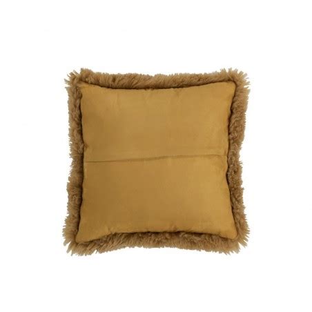 Coussin J Line Carr Peau De Mouton Ocre