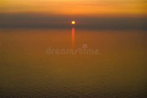 Red Sunset Over Sea Fjord Norway Stock Photo Image Of Skyline Nature