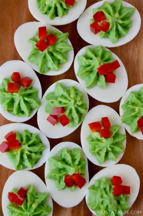 Christmas Deviled Eggs Just A Taste