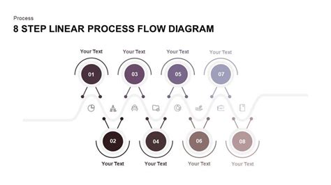 8 Step Linear Process Flow Diagram Process Flow Diagram Process Flow Process Infographic