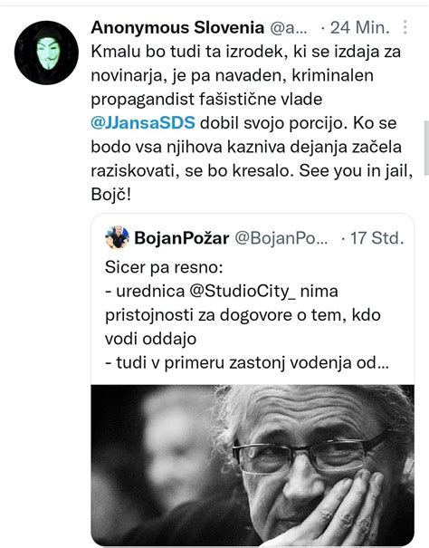 BojanPožar on Twitter Brez panike kot novinarju so mi grozili že