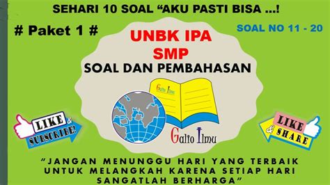 Pembahasan Soal Un Ipa Smp 2019 Paket 1 Latihan Online Soal Unbk Ipa Smp 2020 Paket 1 7pelangi