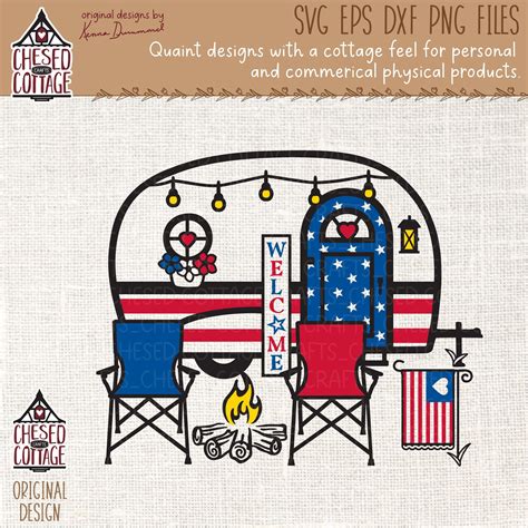 Camper Svg Camper Png Patriotic Camper Svg Americana Svg Etsy