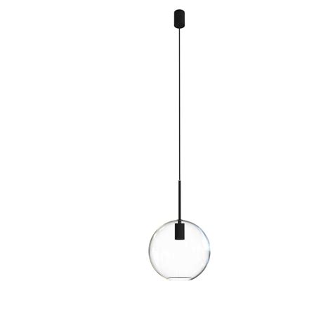 Nowoczesna lampa wisząca SPHERE L szklana kula śr 25 cm 40W czarny