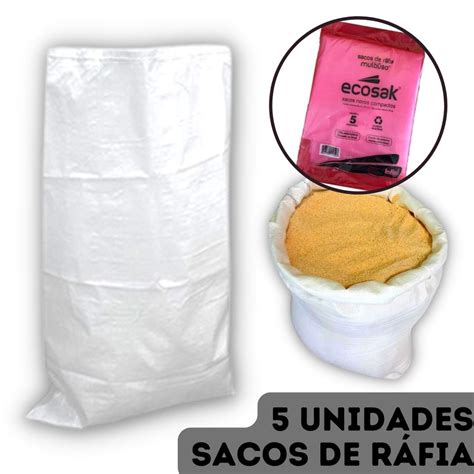 Saco R Fia Branco Entulho Gr Os Ra O Ecosak Recicl Vel X Cm Kg