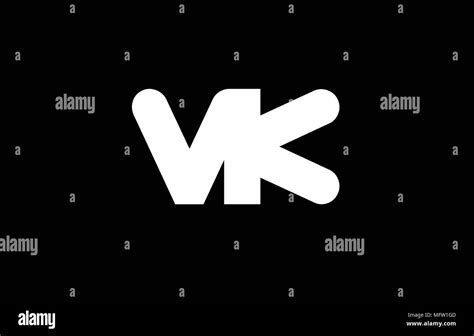 VK V K Letter Logo Combination Alphabet Vector Creative Company Icon