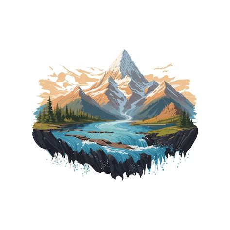 Premium Vector Free Vector Of Tshirt Design Painting Of A Mountain