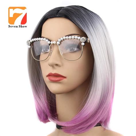 Fashion Glasses Frames Women Ladies Pearl Decorative Glasses Frame Eyeglasses Clear Lens Fake