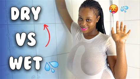 No Bra TRANSPARENT Clothes I Dry Vs Wet Haul KAMILAH BINTU 2024