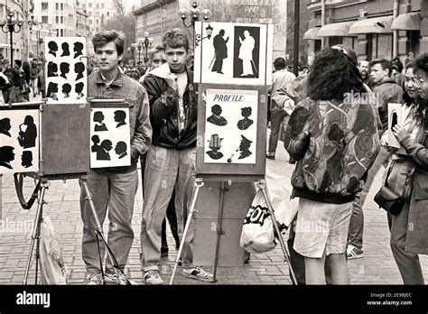 Arbat Street 80s 90s Moscow Capital Russia Stock Photo Alamy