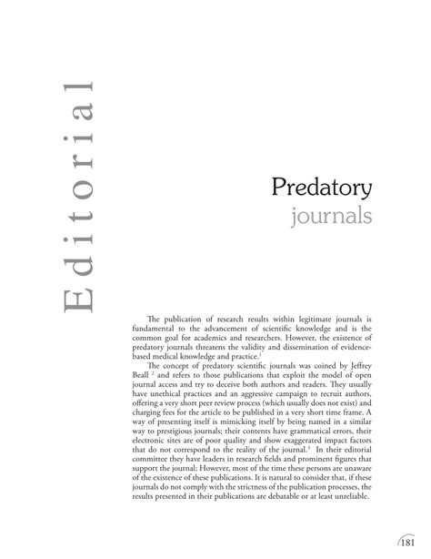 (PDF) Predatory Journals