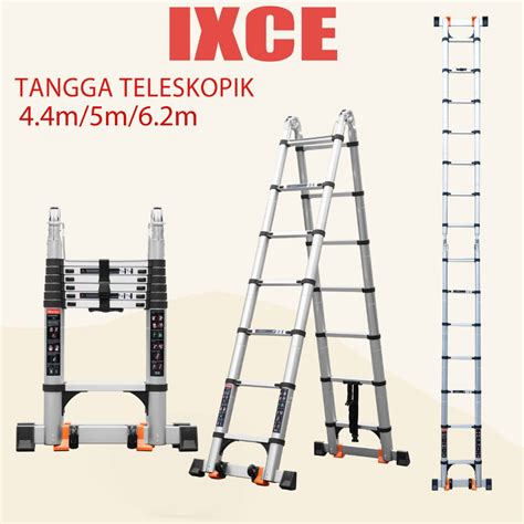 Jual IXCE Tangga Lipat Aluminium Serbaguna 4 4m 5m 6 2m Tangga Tujuan