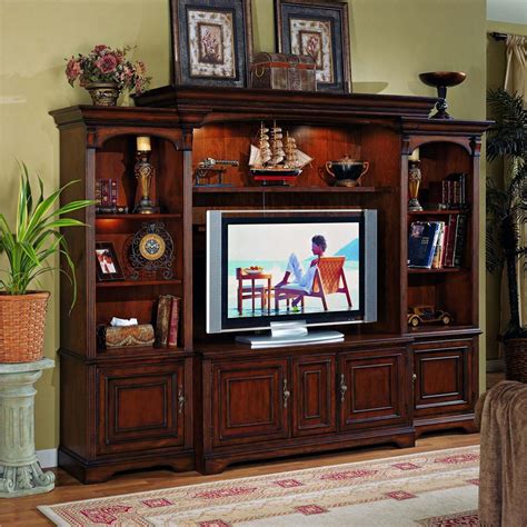 Hamilton Home Brookhaven Entertainment Center With Interchangeable Wood