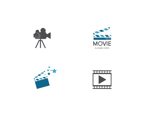 Movie Logo Template Background Play Star Vector Background Play Star