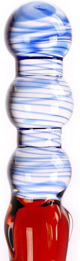 Glazen Dildo Curves Blauw Amber Bol