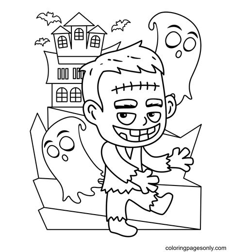 35+ Halloween Frankenstein Coloring Pages - SohaelRoxann