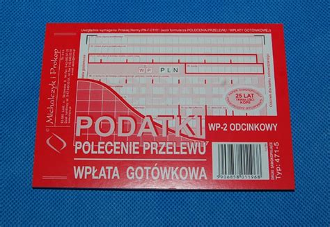 Druk Podatki Polecenie Przelewu Wp Odcinkowy