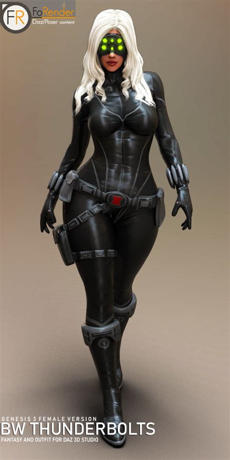 Black Widow ThunderBolts For G3F Guhzcoituz Daz Poser Content