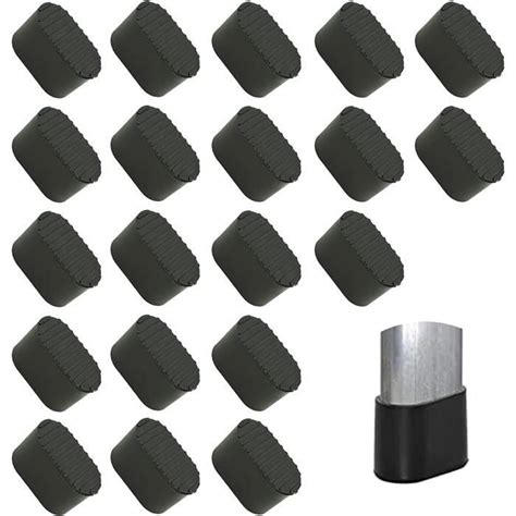 20 Pièces Embout Patin Pied Meuble Noir Protection pour Pieds de