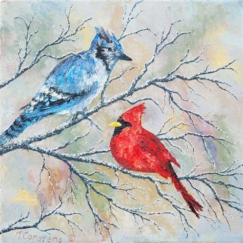 Blue Jay and Cardinal | McKinley | Pinterest | Blue jay art, Bird art ...