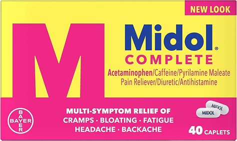 Amazon Midol Complete Menstrual Pain Relief Caplets With