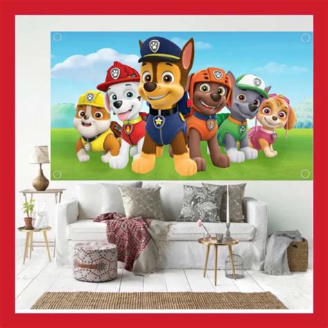 BANNIÈRE POSTER GÉANT La Pat Patrouille Paw Patrol Jeu Jouet Enfant