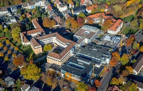 Luftbild Hamm Baustelle am Klinikgelände des Krankenhauses Sankt