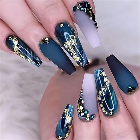 Navy Blue Coffin Acrylic Nails The Ultimate Guide To Trendy Nail Art