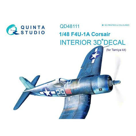 QUINTA STUDIO QD48111 1 48 F4U 1A Corsair 3D Printed Coloured