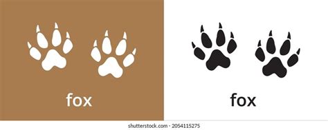 Fox Paw Print Photos Images And Pictures Shutterstock