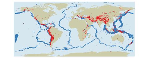 Earthquakes Land Ocean Distribution