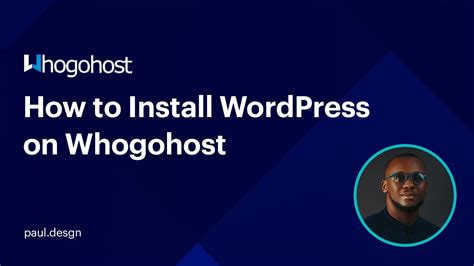 How To Install WordPress On Whogohost 2022 YouTube