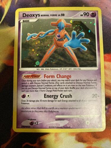 Pok Mon Deoxys Normal Forme Legends Awakened Holo Rare Lp Card W