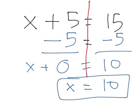 One Step Equations Math Algebra Solving For X Showme