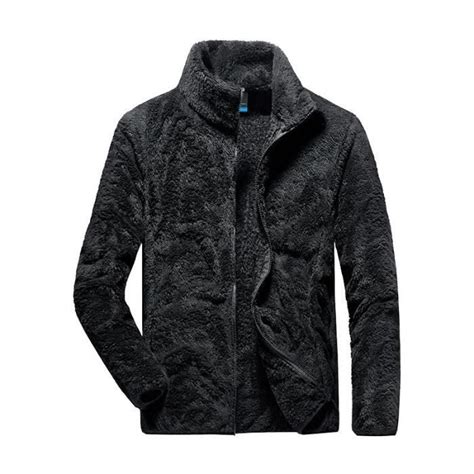 Veste Zippee Polaire Homme Exterieur Hiver Couleur Unie Veste Chaude