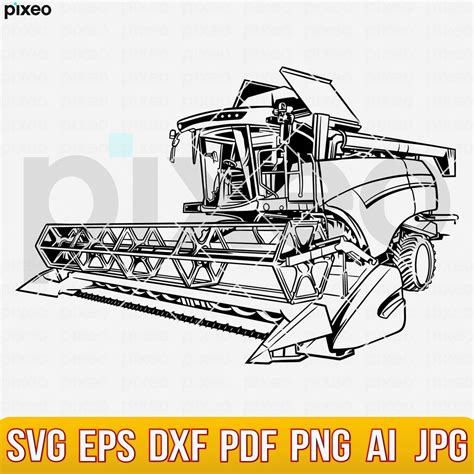 Combine Harvester Svg Harvester Svg Combine Svg Heavy Equipment Svg