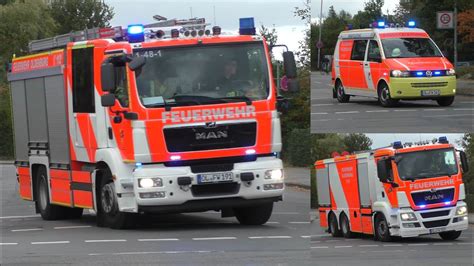 Wachausfahrt ELW HLF GTLF Feuerwehr Oldenburg FuRW 1 YouTube